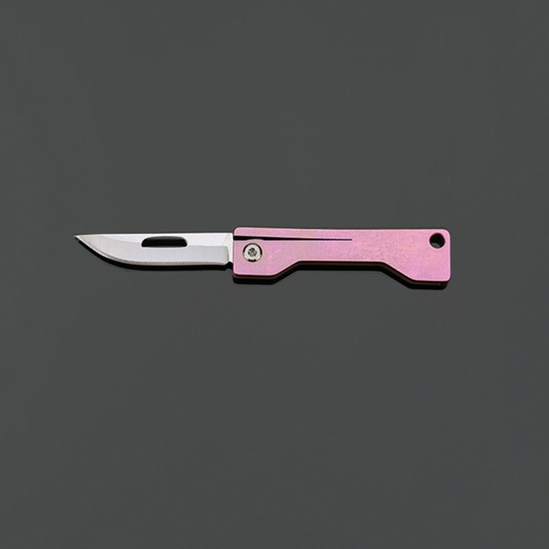 Titanium Mini Folding Knife Keychain Package Opener 2