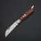 Yellow Sandalwood Camping Folding Knife for Outdoor Food Prep