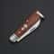 Yellow Sandalwood Camping Folding Knife for Outdoor Food Prep