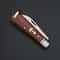 Yellow Sandalwood Camping Folding Knife for Outdoor Food Prep