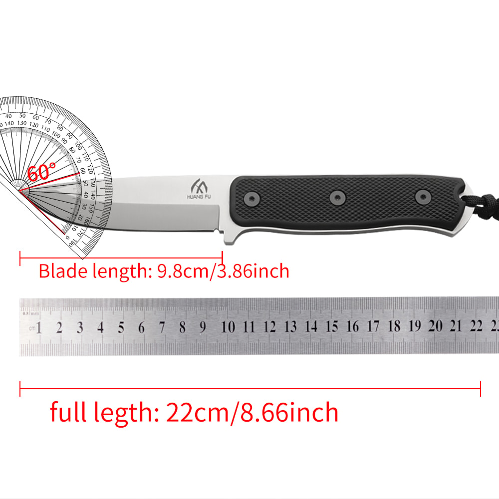 Dragonbone Stainless Steel Fixed Blade Camping Knife With Sheath 2