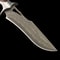 Damascus Steel Small Straight Outdoor Utility Knife for Camping and Fruit Cutting