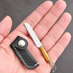 mini keychain knife stainless steel pocket tool for camping and everyday carry
