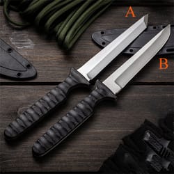 multi function stainless steel outdoor knife for camping bbq and kitchen prep