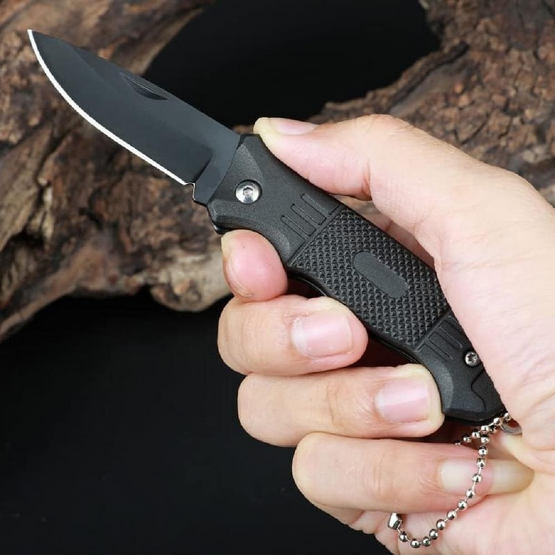 Portable Stainless Steel Keychain Folding Knife for Camping and Everyday Carry
