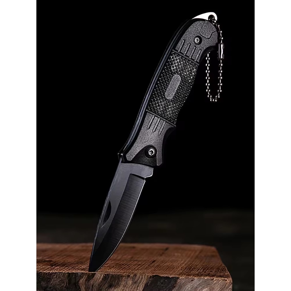 Portable Stainless Steel Keychain Folding Knife for Camping and Everyday Carry