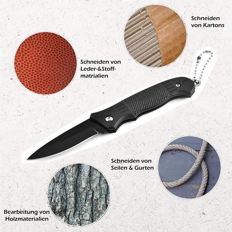 Portable Stainless Steel Keychain Folding Knife for Camping and Everyday Carry