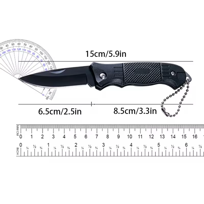 Portable Stainless Steel Keychain Folding Knife for Camping and Everyday Carry