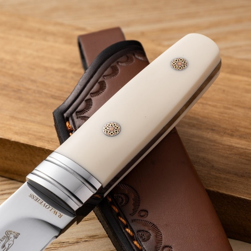 Fixed Blade Outdoor Knife with Mirror Polish Finish