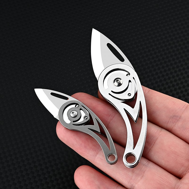 Titanium Mini Folding Knife Steel Keychain Tool