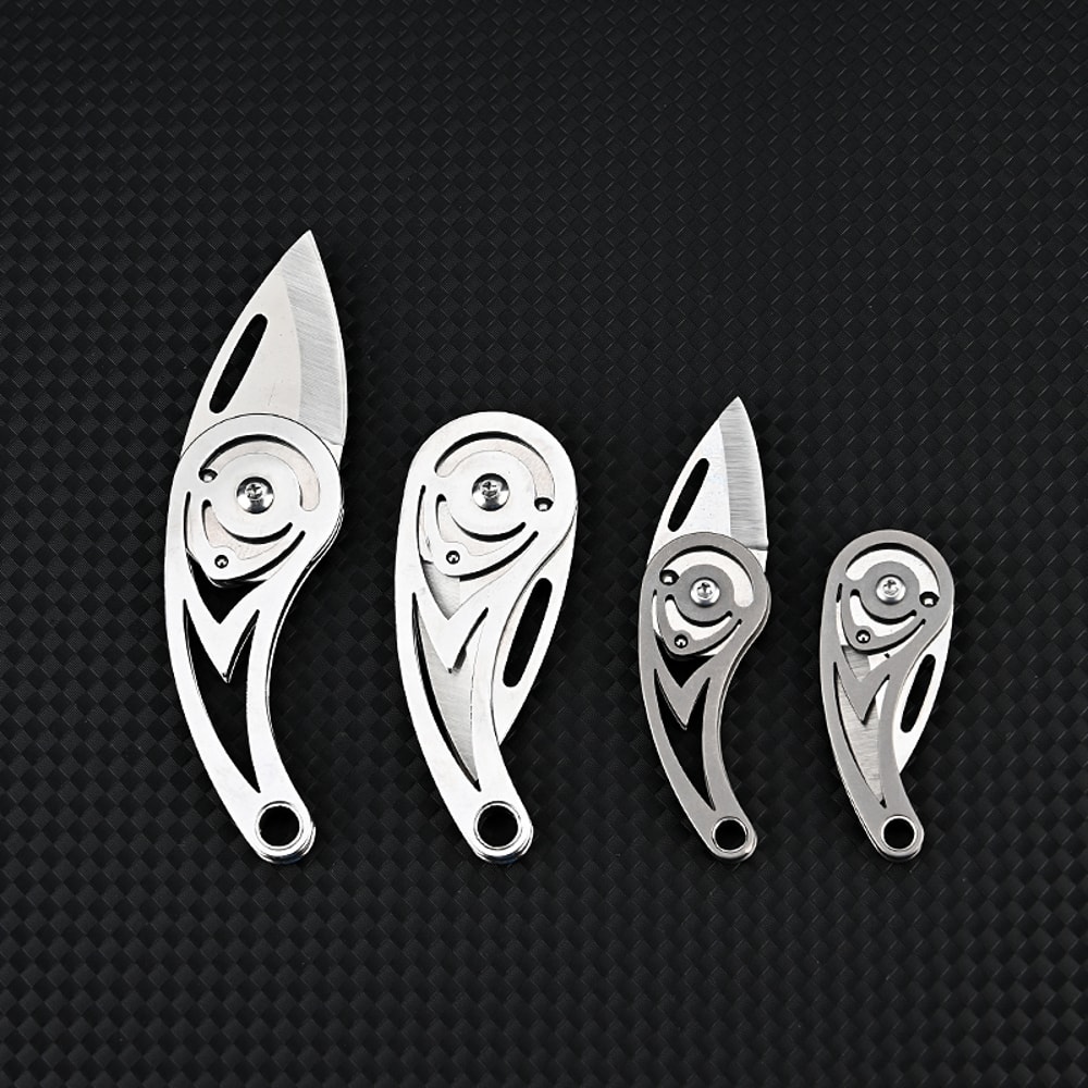 Titanium Mini Folding Knife Steel Keychain Tool