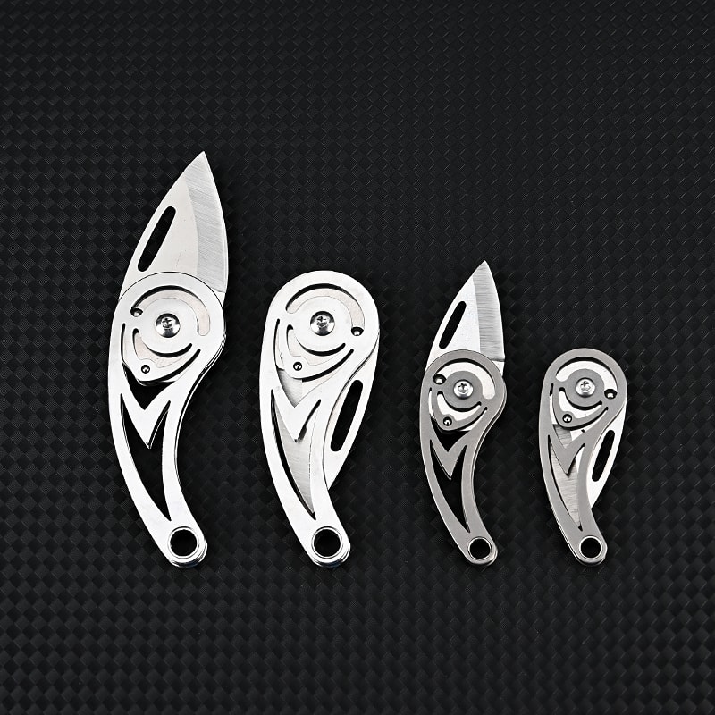 Titanium Mini Folding Knife Steel Keychain Tool