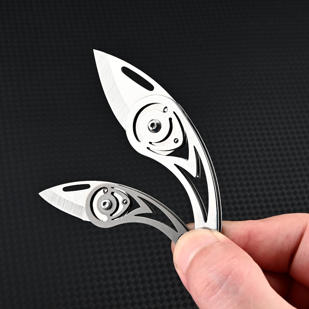 Titanium Mini Folding Knife Steel Keychain Tool