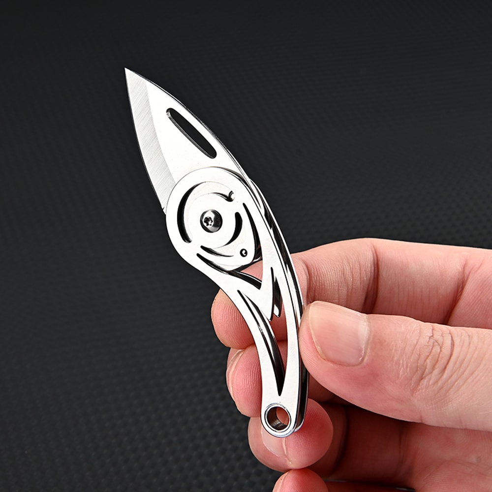 Titanium Mini Folding Knife Steel Keychain Tool
