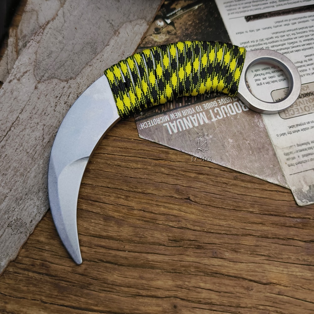 Practice Karambit Training Knife With Dull Edge Portable Claw Trainer 1
