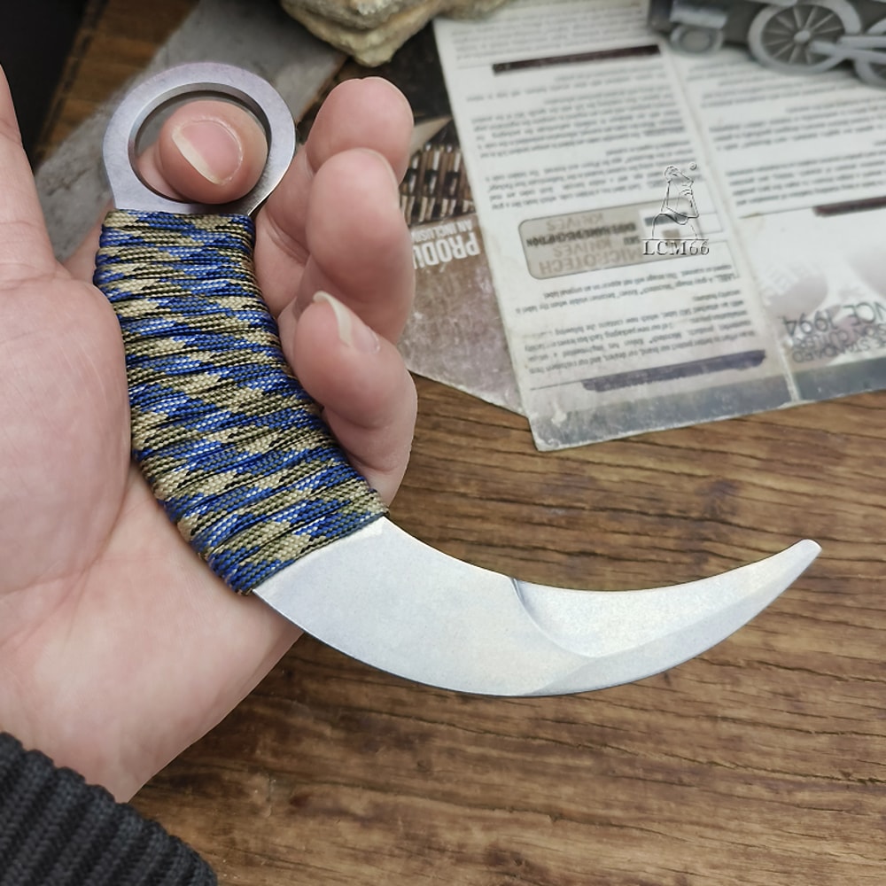Practice Karambit Training Knife With Dull Edge Portable Claw Trainer 5