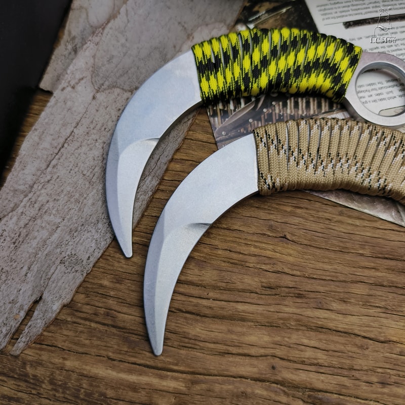 Practice Karambit Training Knife With Dull Edge Portable Claw Trainer 4