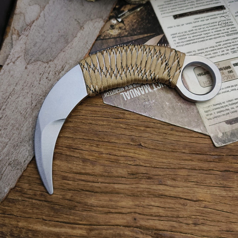 Practice Karambit Training Knife With Dull Edge Portable Claw Trainer 7