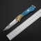 Blue Damascus Folding Pocket Knife for Outdoor, and Fruit Cutting