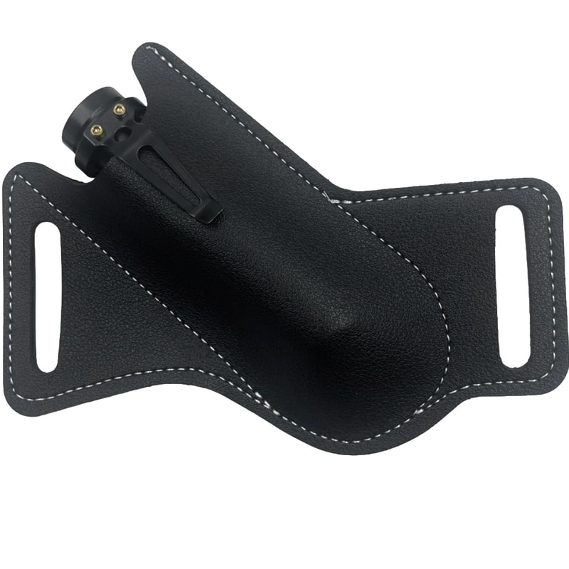 Leather Knife Sheath Belt Loop Holster For Folding Knife Flashlight And Tools 2