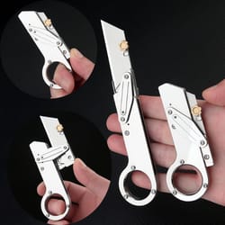 folding utility knife with replaceable blades for camping and everyday cutting