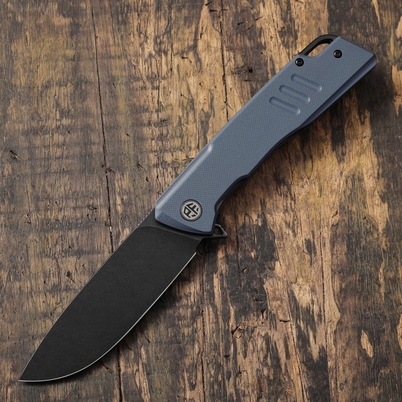 Petrified Fish Steel Folding Knife With Grip 6