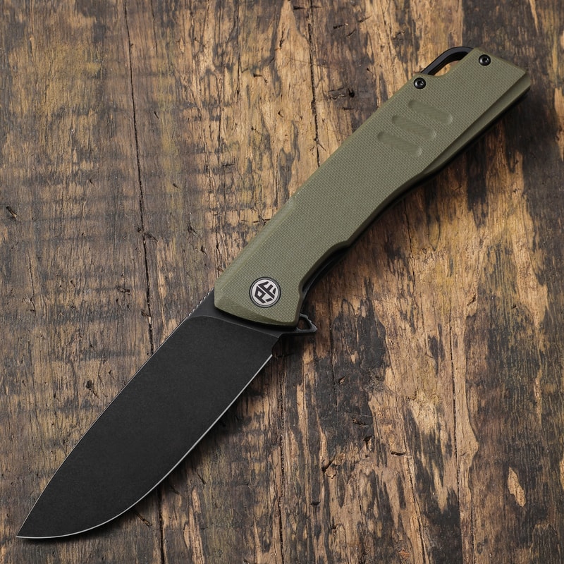 Petrified Fish Steel Folding Knife With Grip 8