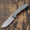 Petrified Fish Steel Folding Knife With Grip 9