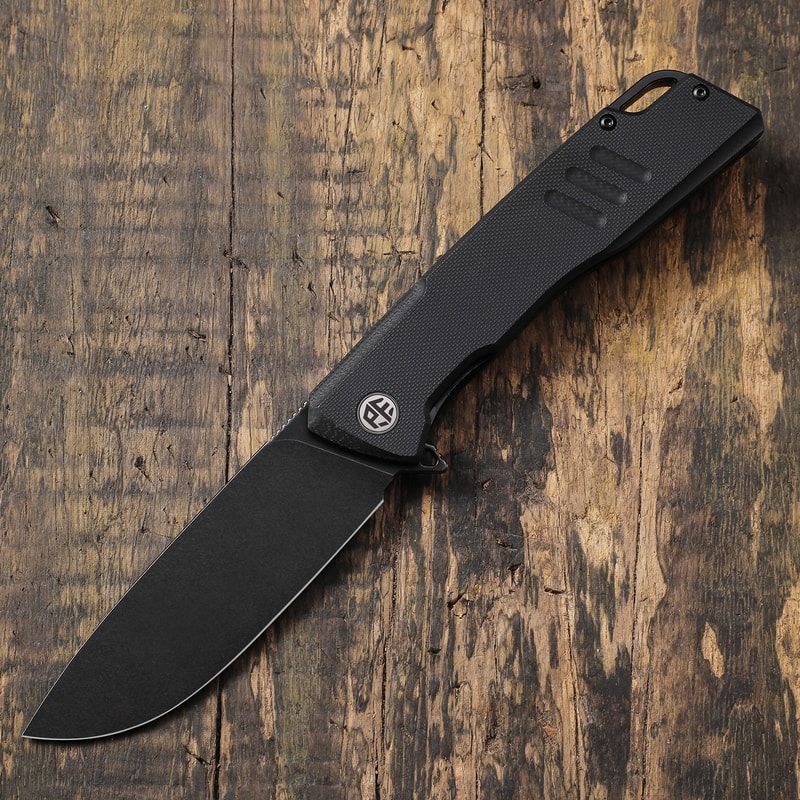 Petrified Fish Steel Folding Knife With Grip 10