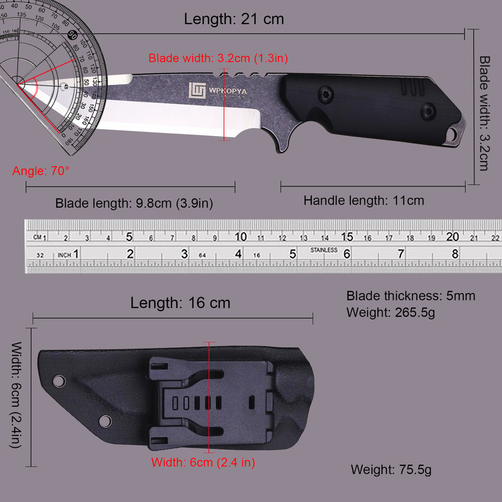 Outdoor Fixed Blade Camping Knife With Protective Sheath For Hunting 3