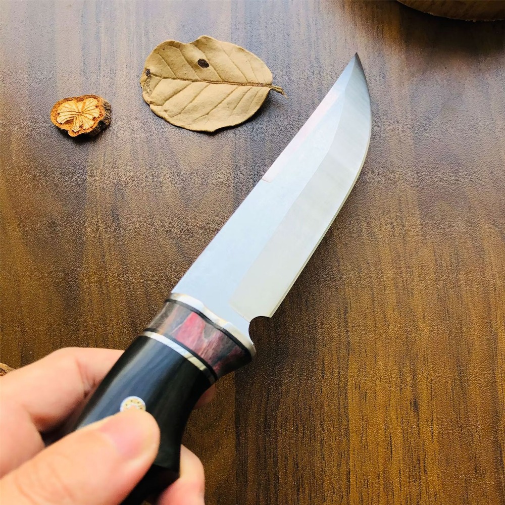 Handle Drop Point Camping Knife for Hunting and Outdoor Utility
