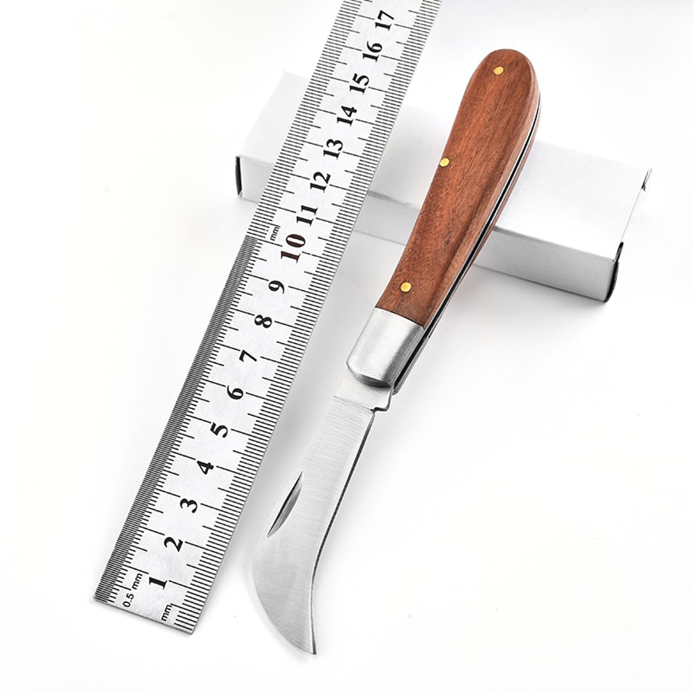 Folding Grafting Knife for Bonsai Pruning and Seedling Tree Cutting