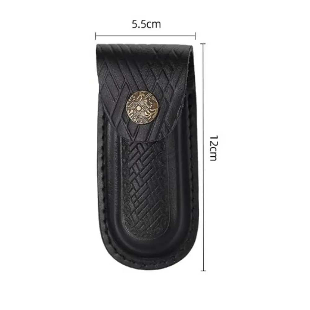 Premium Leather Foldable Waist Knife Sheath Outdoor Hunting Camping Tool Holder 0