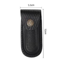 premium leather foldable waist knife sheath outdoor hunting & camping tool holder