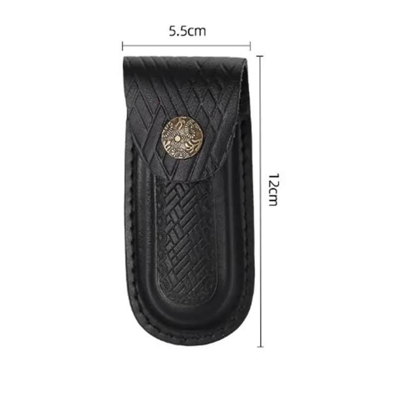 Premium Leather Foldable Waist Knife Sheath Outdoor Hunting Camping Tool Holder 0