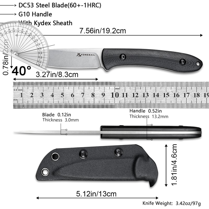 Premium Full Tang Tactical Knife Steel Knife For Outdoor Camping 3
