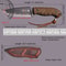Fixed Blade Hunting Knife with Linen Handle for Outdoor Survival & Camping