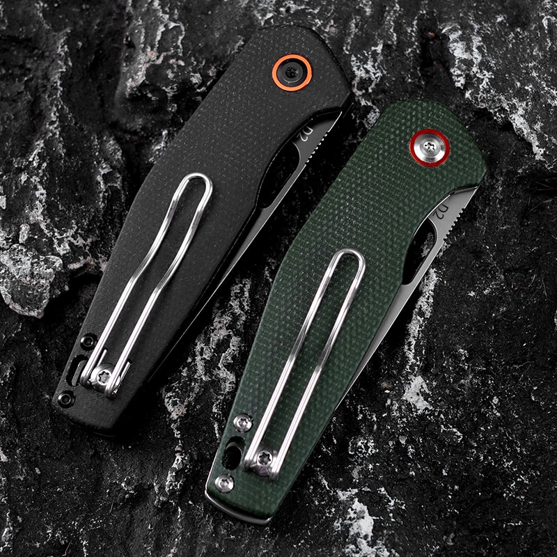 Tactical Folding Knife Steel Pocket Knife With Micarta Handle Camping Survival 3