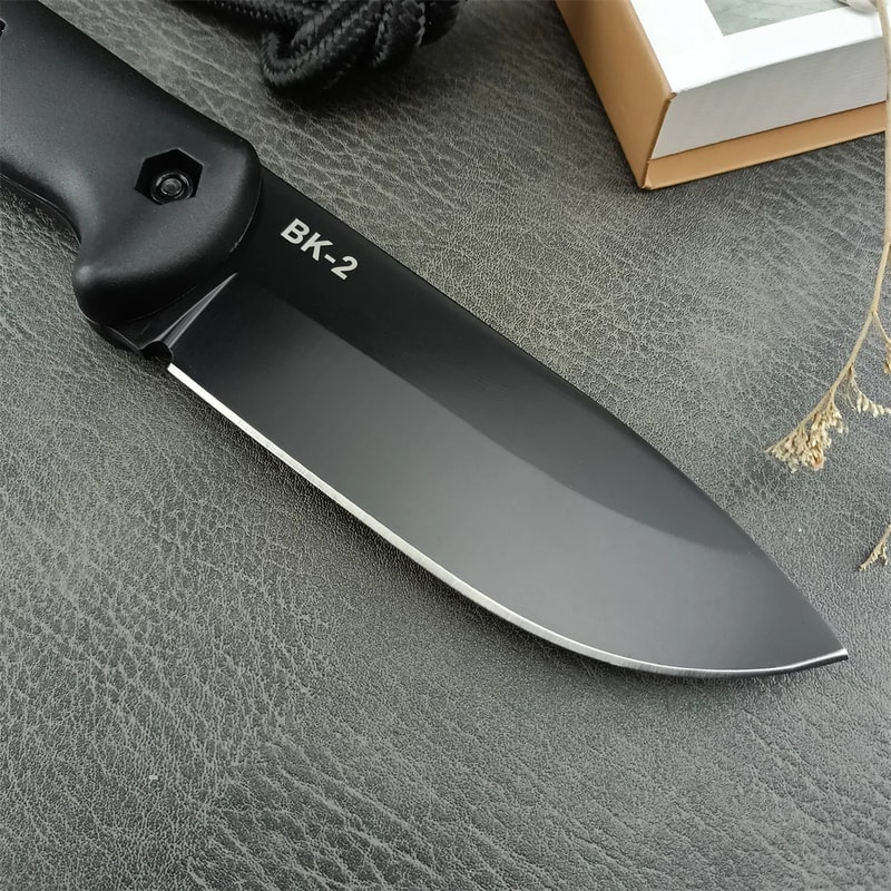 TrekMaster Fixed Blade Camping Knife Blade Outdoor Survival Knife with Nylon Handle & Sheath