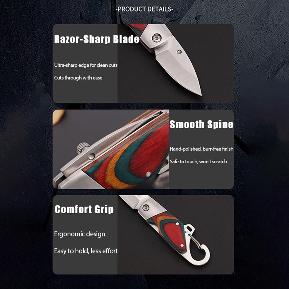 Mini Stainless Steel Pocket Knife Sharp Folding Knife For Camping Outdoor Use 1