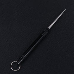 premium portable metal toothpick & outdoor fruit fork camping tool with holder