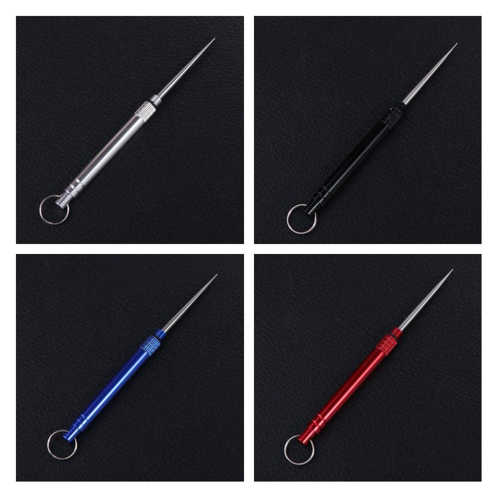 Premium Portable Metal Toothpick & Outdoor Fruit Fork Camping Tool with Holder