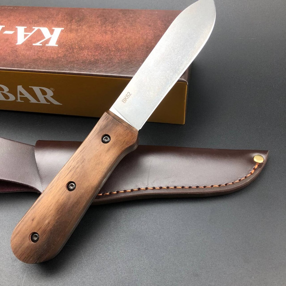 Premium Hunting Knife CroVan Steel Outdoor Knife with Wood Handle