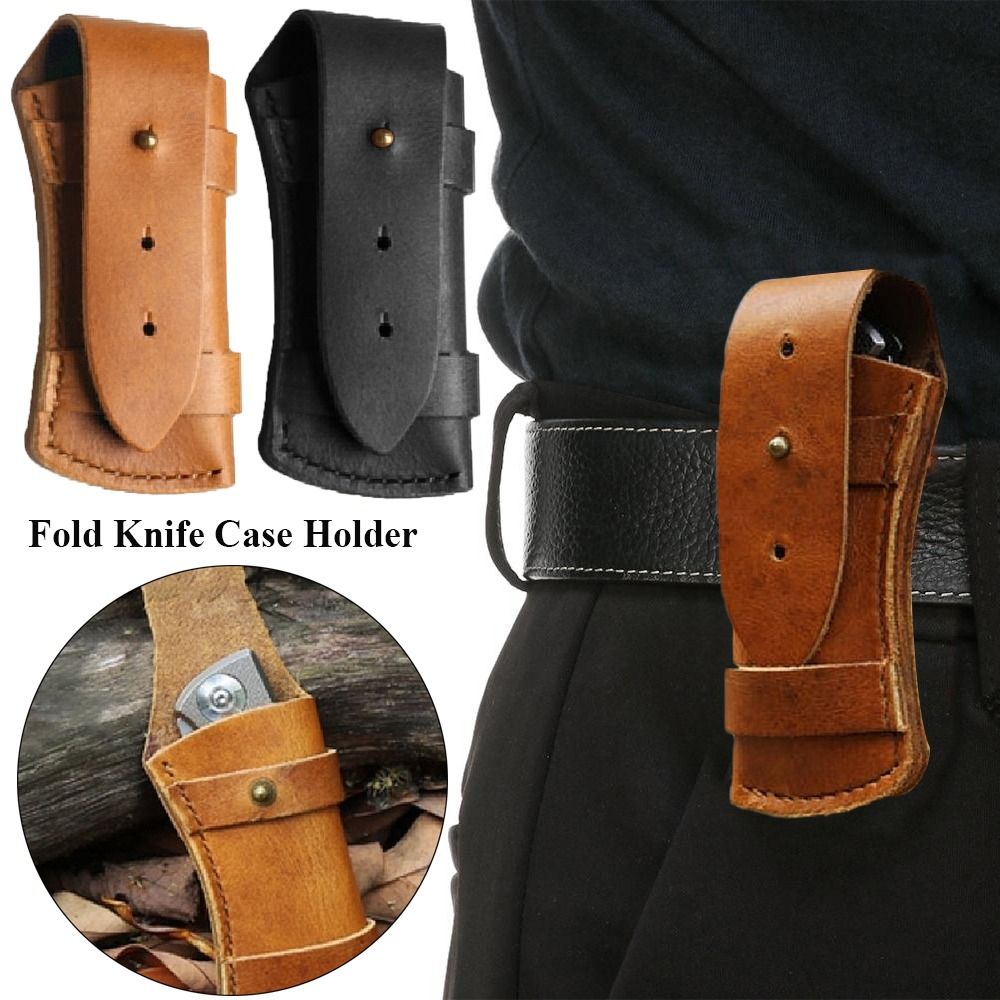 Premium Leather Knife Sheath with Belt Loop Hunting & Outdoor Tool Case