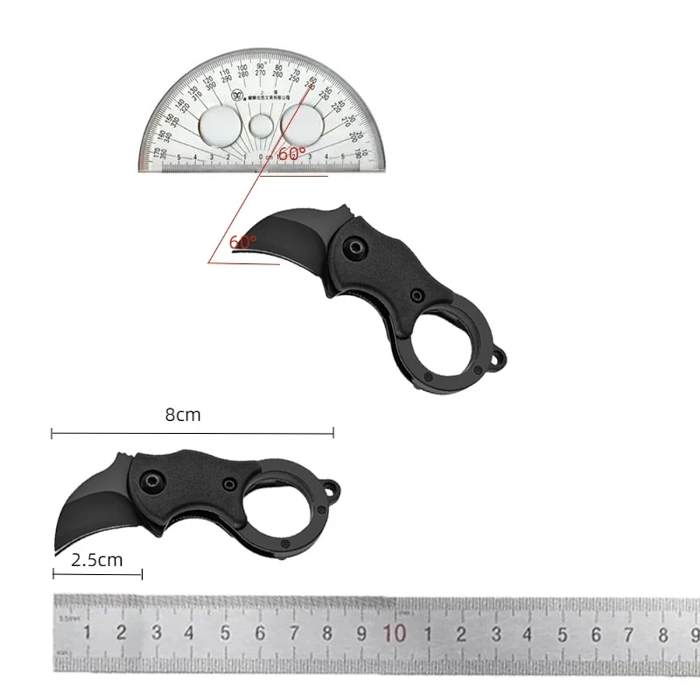Stainless Steel Keychain Pocket Knife Tool Compact Mini Camping Knife 4