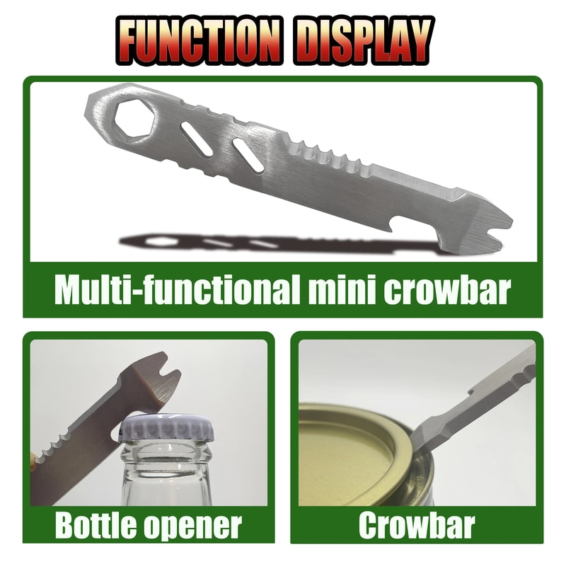 Mini Portable Crowbar Multi Function Stainless Steel Tool