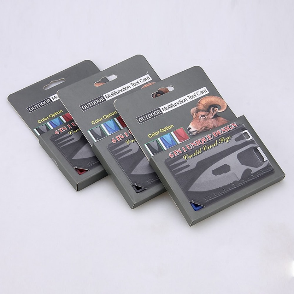 Outdoor Survival Tool Card Portable Knife & Fork Camping Gear
