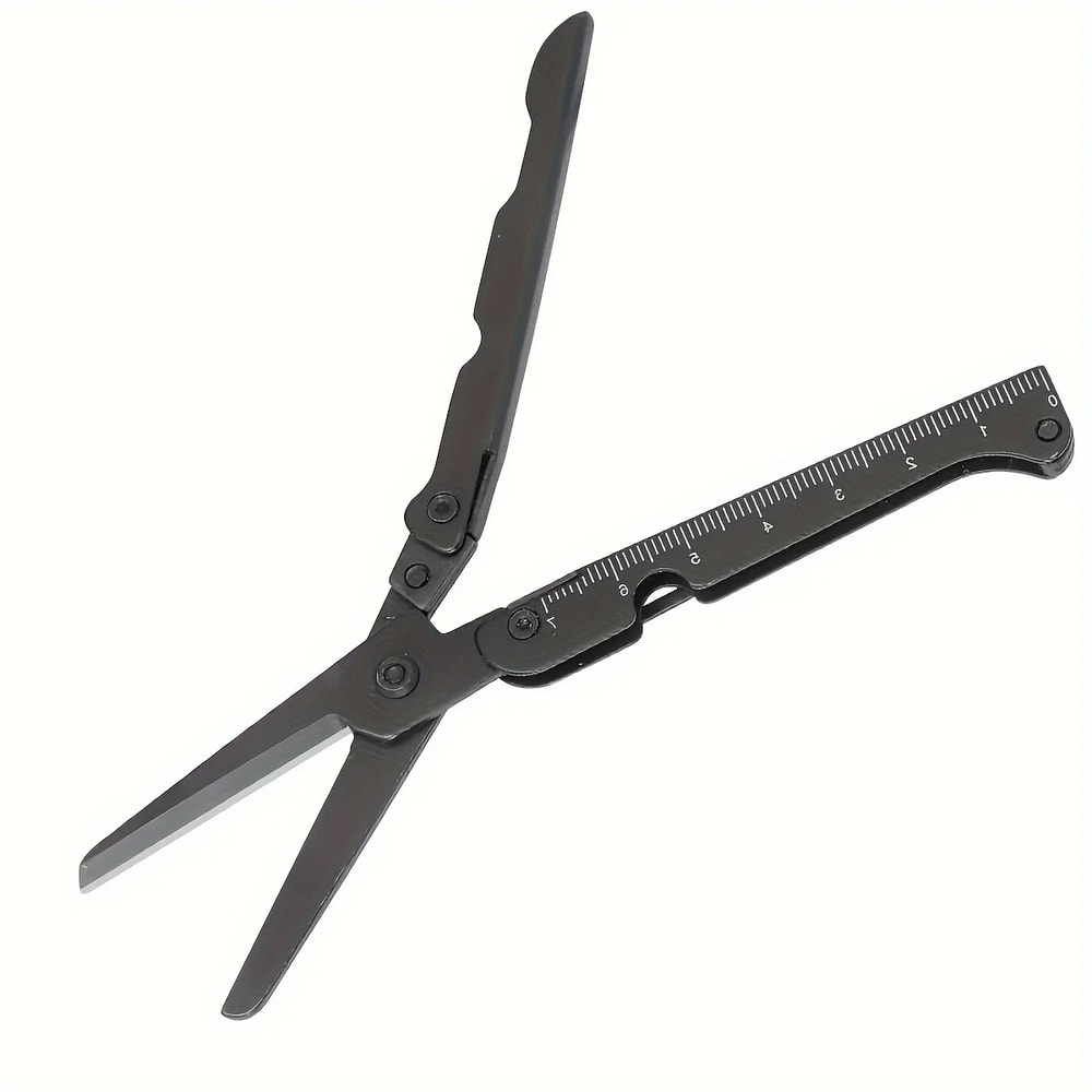 Portable Stainless Steel Survival Tool Multifunctional Folding Scissors for Camping