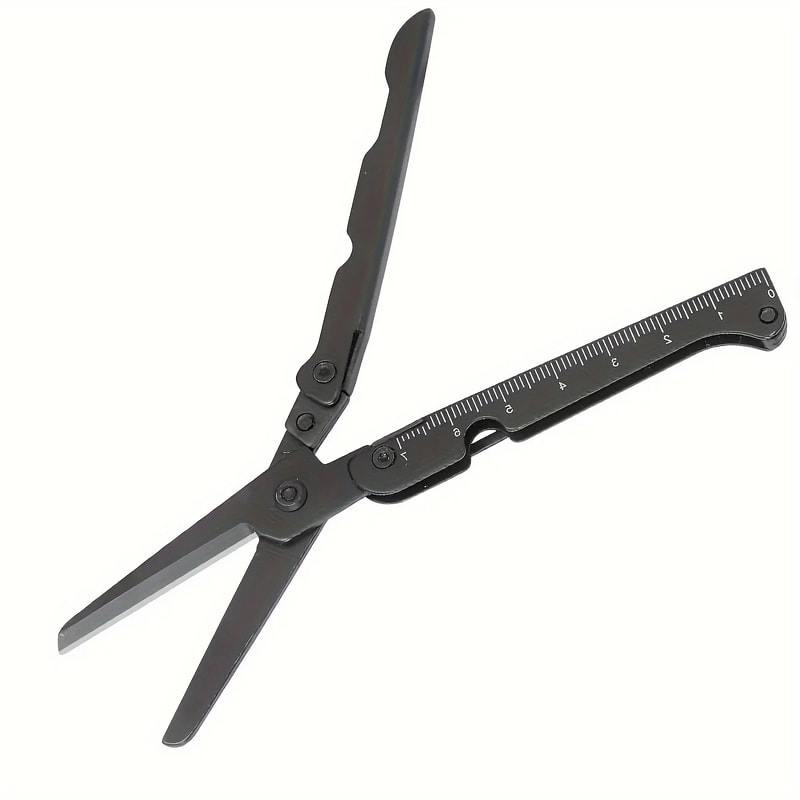 Portable Stainless Steel Survival Tool Multifunctional Folding Scissors for Camping