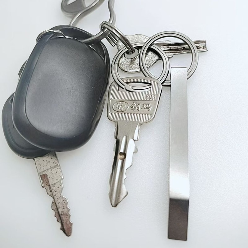 Portable Mini Titanium Alloy Prybar Multitool Keychain